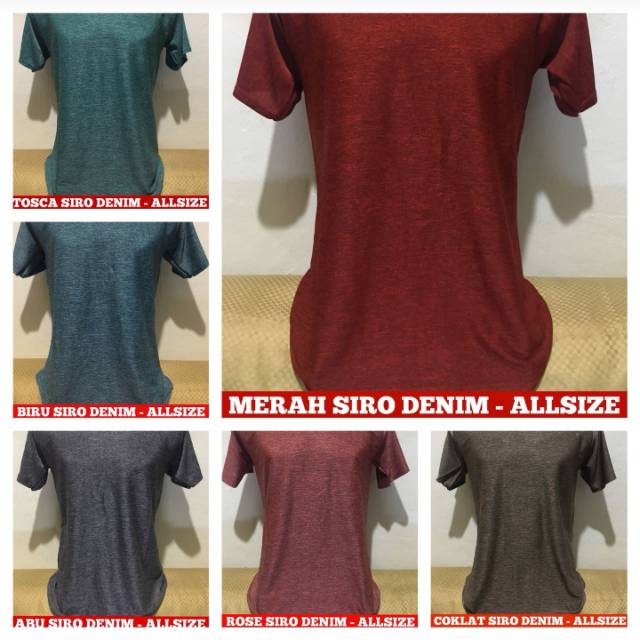 Kaos polos siro denim terbaru