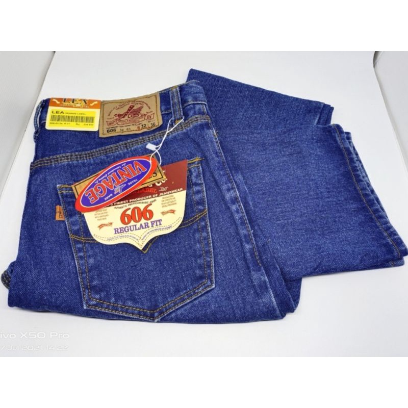 Celana Jeans Standart Reguler Fit Hitam Garment, Biru Muda, Biru Classic , Hitam Pekat 28 S/D 33