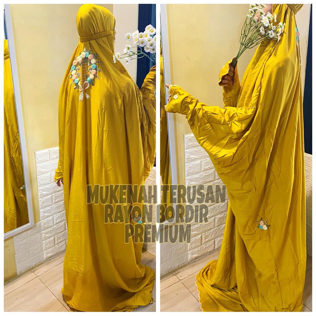 Mukenah / Mukenah dewasa / Mukenah bordir / Mukenah bordir terusan