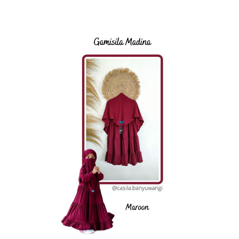 Gamisila Madina Size 0, 1, 2, 3 | Gamis anak casila baby