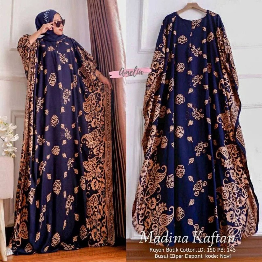 (GROSIR DASTER) Riyana Kaftan Rayon ● Paula Kaftan ● Bara Kaftan ● Kaftan Sari Bilbina SUPER Jumbo Big TERLARIS BUNDA HOME KAFTAN | BAHAN RAYON SUPER GRADE A | RESLETING DEPAN Jois Kaftan Home Daster Jumbo Motif Batik Bahan Rayon Bisa Cod Bunda