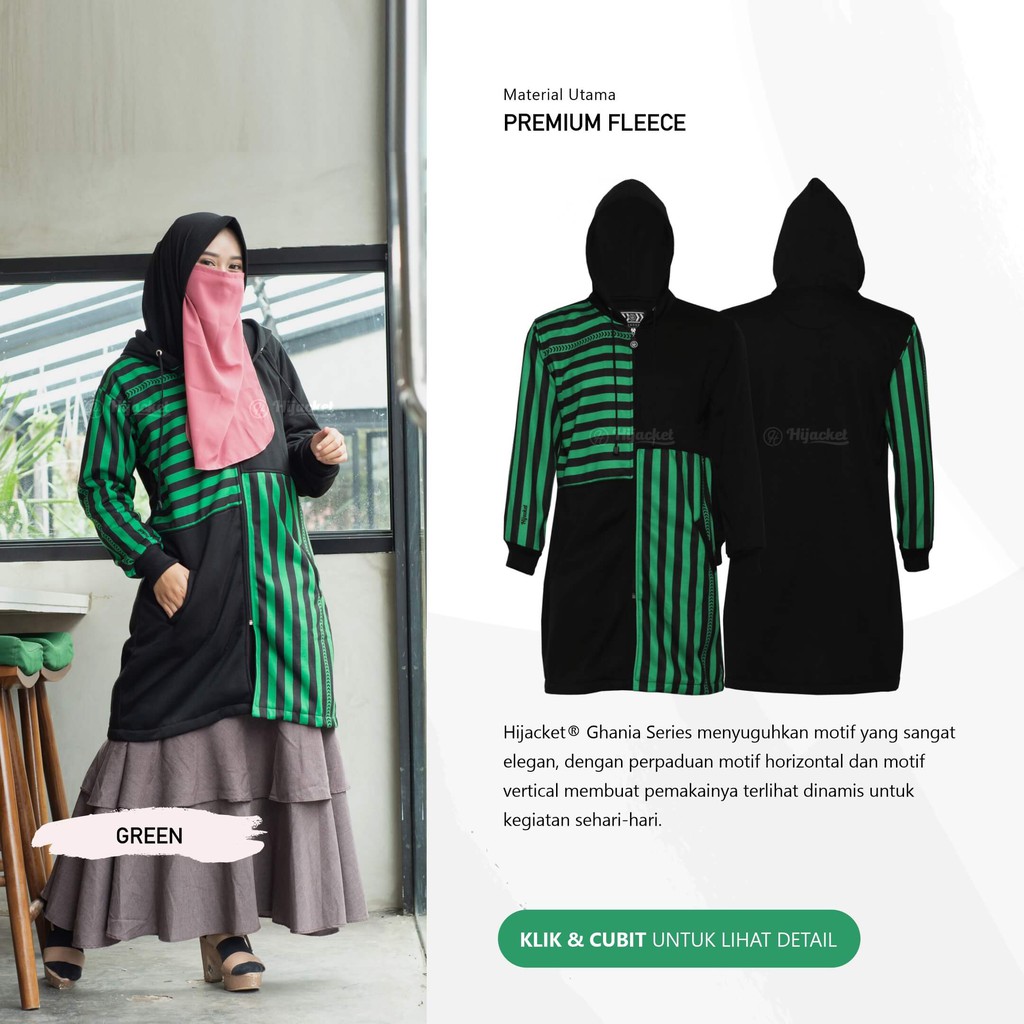 HIJACKET GHANIA ORIGINAL Jacket Hijaber Jaket Wanita Muslimah Azmi Hijab