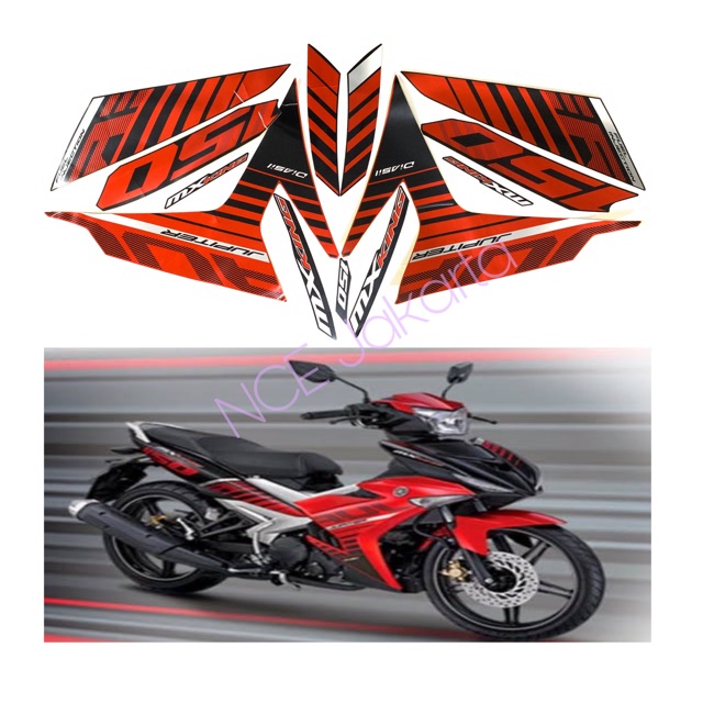 STIKER STRIPING MX KING 2015 MERAH