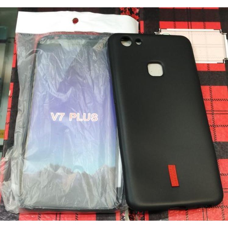 Silikon capdase soft case karet hitam vivo v7+ v7 + v7 plus v7plus - Hitam
