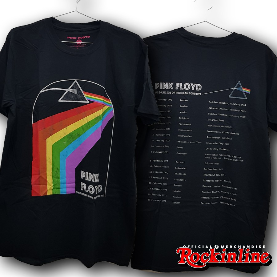 PINK FLOYD - DARK SIDE OF THE MOON 1972 TOUR (Back Print) Kaos Band Original