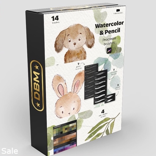 Watercolor Pencil Procreate Brushes