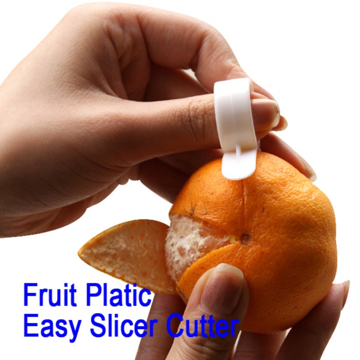 Orange Plastic Easy Slicer - Alat Kupas Jeruk/Lemon