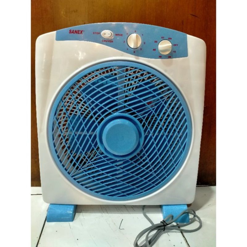 BOX FAN DESK SANEX 12in KIPAS ANGIN MEJA KOTAK  12 inch BOXFAN SNI JAMIN ASLI ORIGINAL