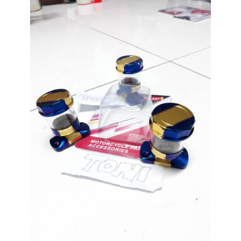 Tabung minyak master rem two tone transparan tabung minyak rem honda beat vario scoopy dll