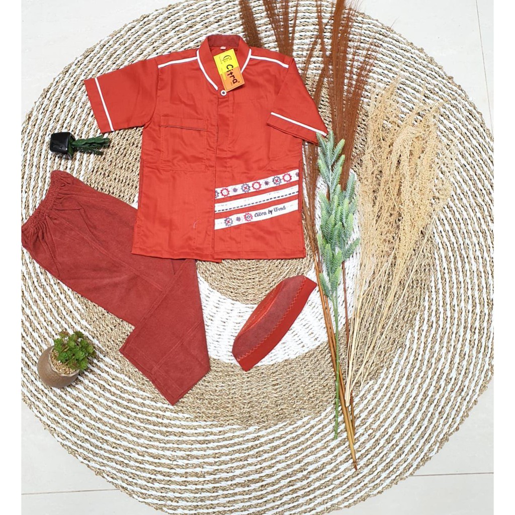 Baju Koko Anak Laki Muslim CITRA KIDS BUSANA Cowok Set Setelan 2 - 11 Tahun Bordir COD