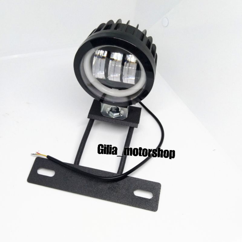 Lampu Tembak Sorot Daymaker Bulat 3 LED 30watt RX king Rxx Lampu Plus Breket Dudukan plat no RX king