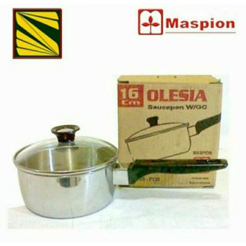 Maspion Maxim olesia 16cm panci susu stainles tutup kaca