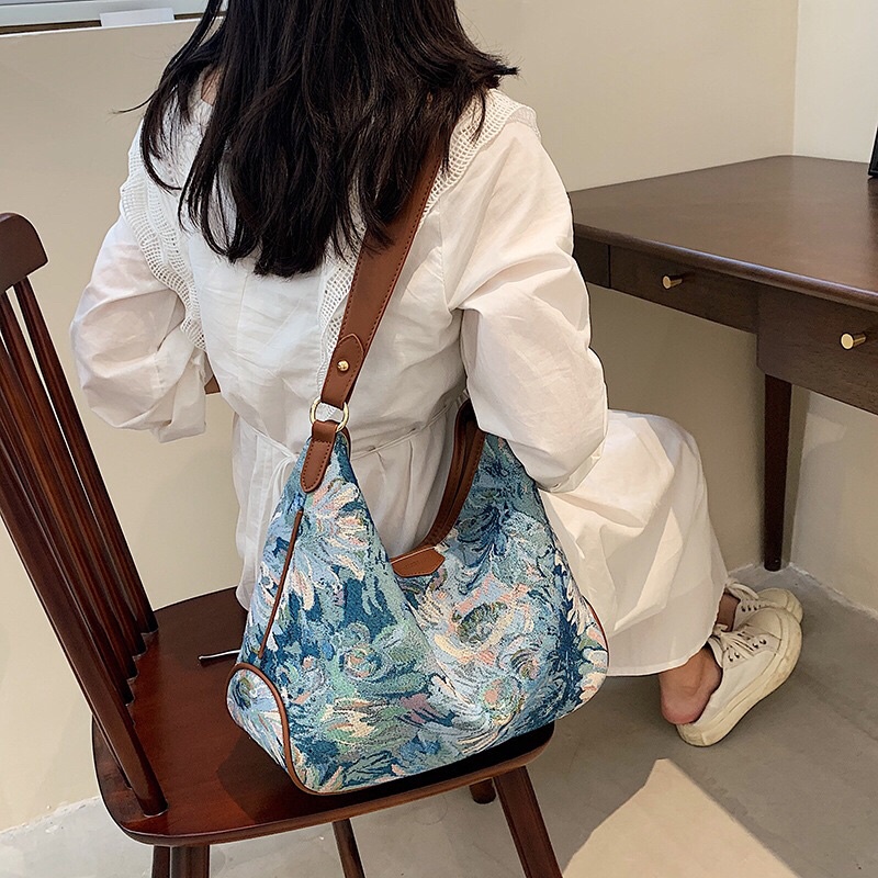 SG7809 syafniegalery tas selempang bahu import tas wanita hobo bag