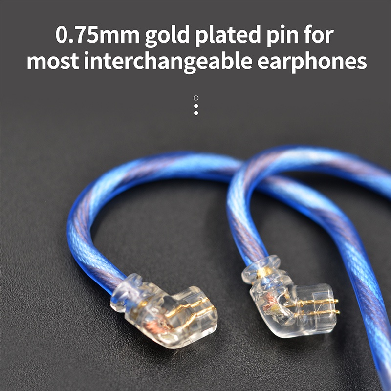 KZ OCC SPC 6N Very High Purity Copper Upgrade Blue Cable Earphone