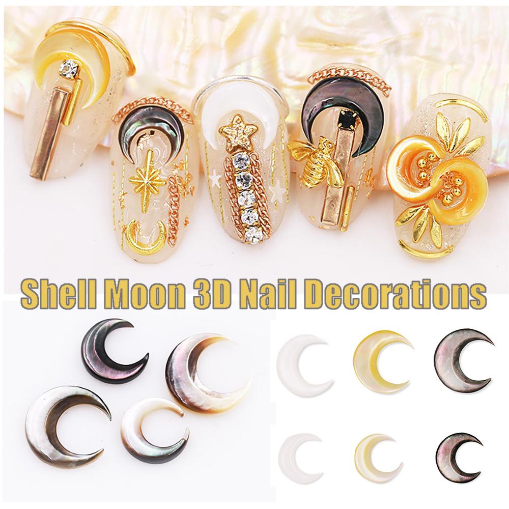 Agustina Dekorasi Nail Art DIY Shell Moon Retro Simple Hiasan Kuku