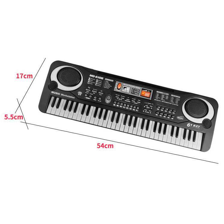 TaffSTUDIO Digital Electronic Keyboard 61 Keys - MQ-6106 ( Al-Yusi )