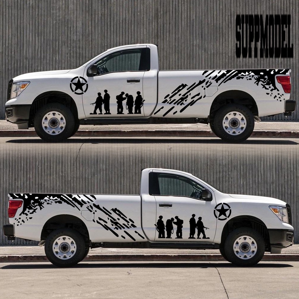 2pcs Stiker Vinyl Anti Gores Motif Tulisan Navara Untuk Body Mobil