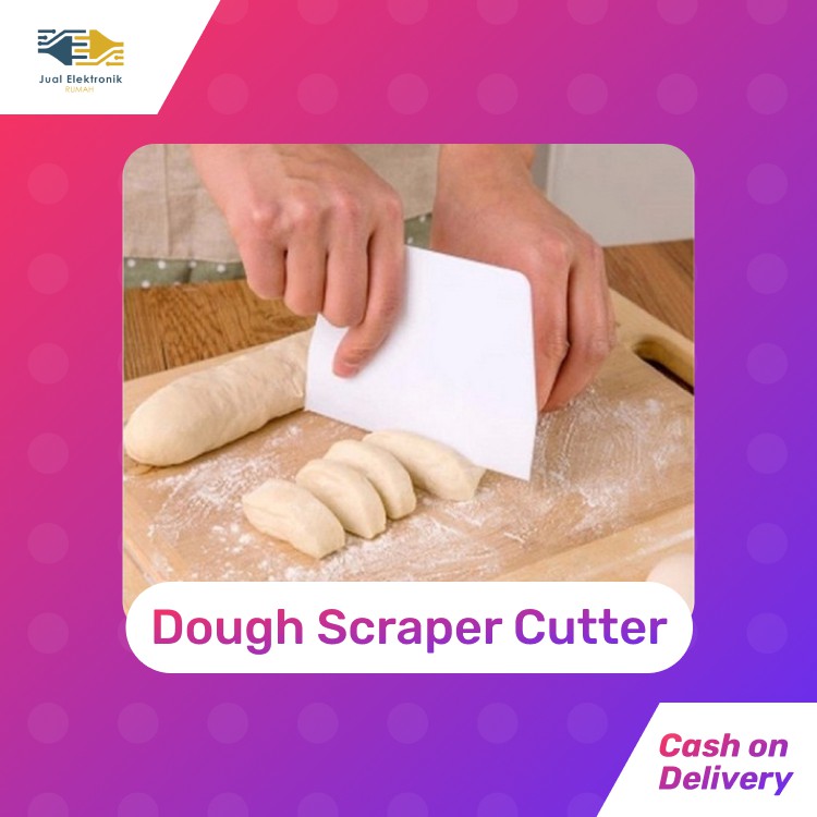 Pisau Plastik Pemotong Adonan Bakpao Roti / Dough Scraper Cutter