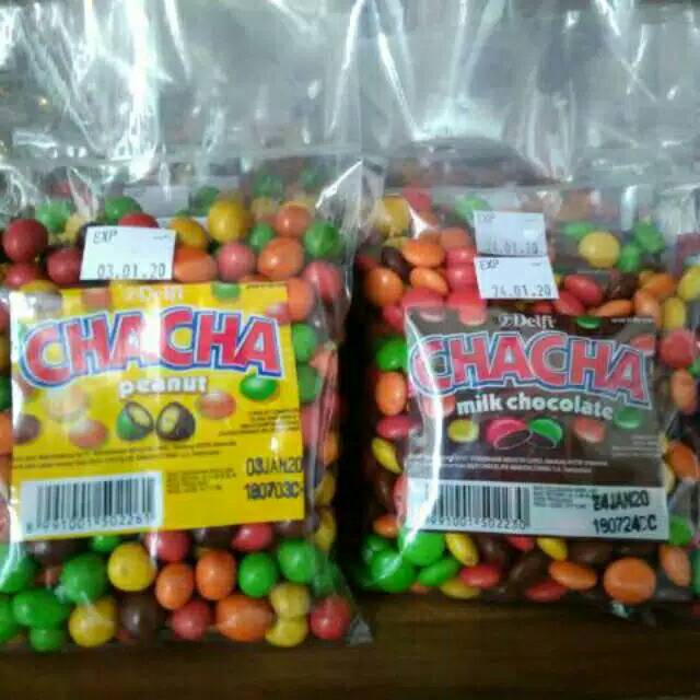 

Coklat chacha peanut/chamilk by delfi pack 250gr