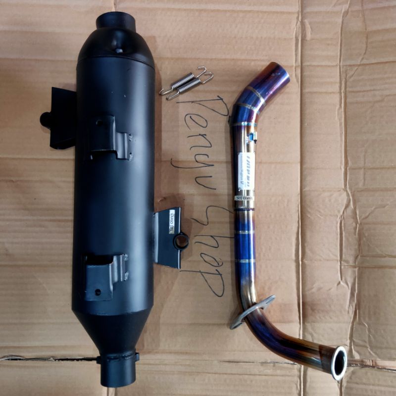 knalpot tsukigi daeng vario 125 150 2016 leher biru standar bobok
