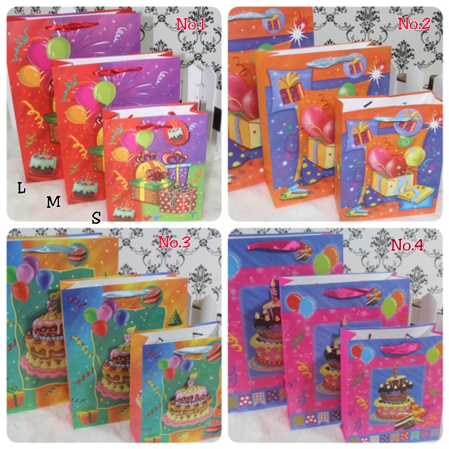 

PAPER BAG ULTAH L 3040 / TAS SOUVENIR / ULANG TAHUN / GOODIE BAG
