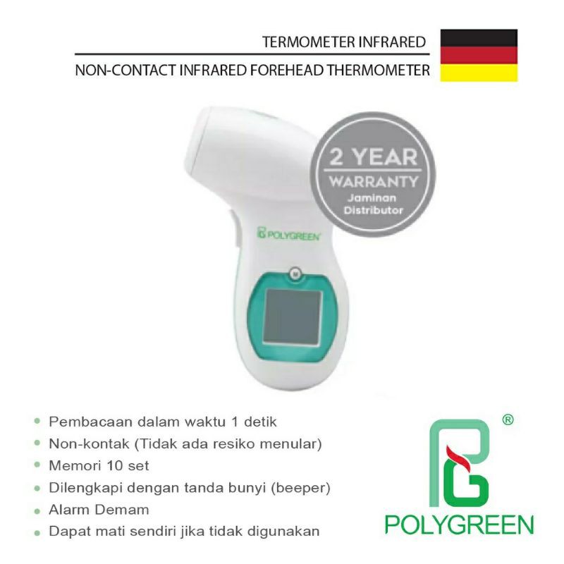 thermometer polygreen infrared non contact germany