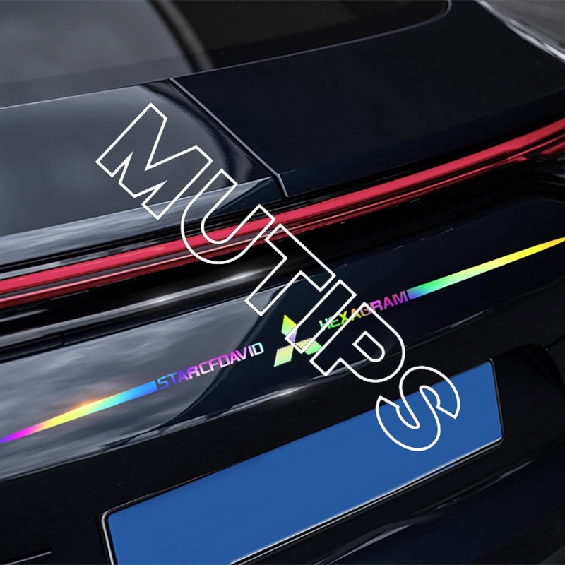 Mitsubishi Stiker Reflektif laser Warna-Warni Untuk Mobil