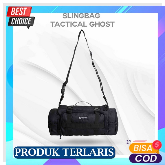 Tas Selempang Pria Branded Sedang Distro Kain Original Terbagus U3J0 Kulit Asli Korean Style Premium