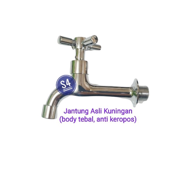 Kran Tembok Panjang/Kran Baling Long/Kran Air/Kran Asli Kuningan (1/2")