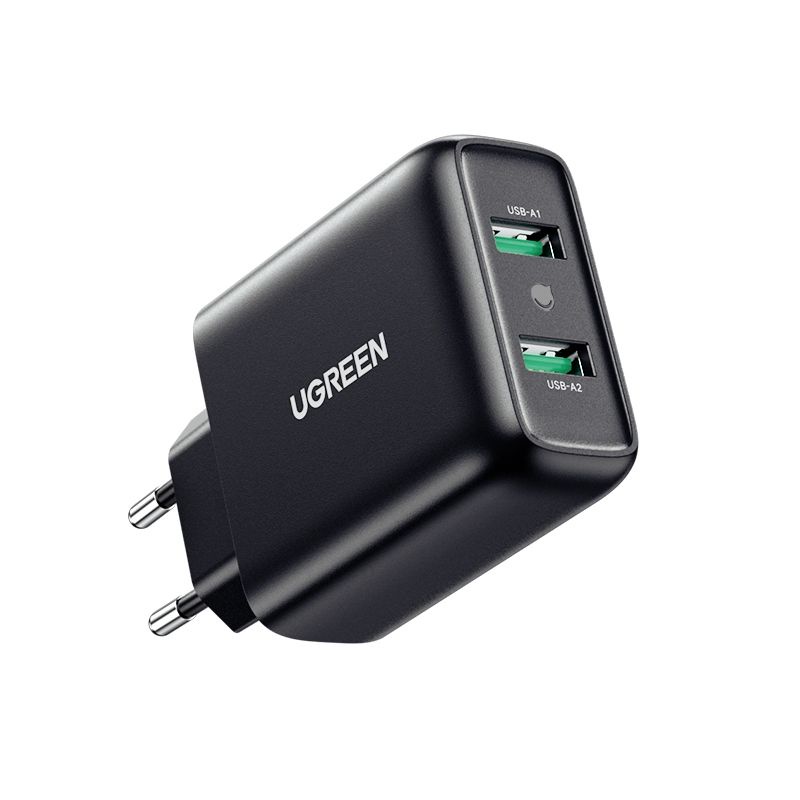 Ugreen Dual USB Charger Quick Charge 3.0 36W QC 18W untuk Samsung Oppo Vivo Redmi Xiaomi Infinix Son