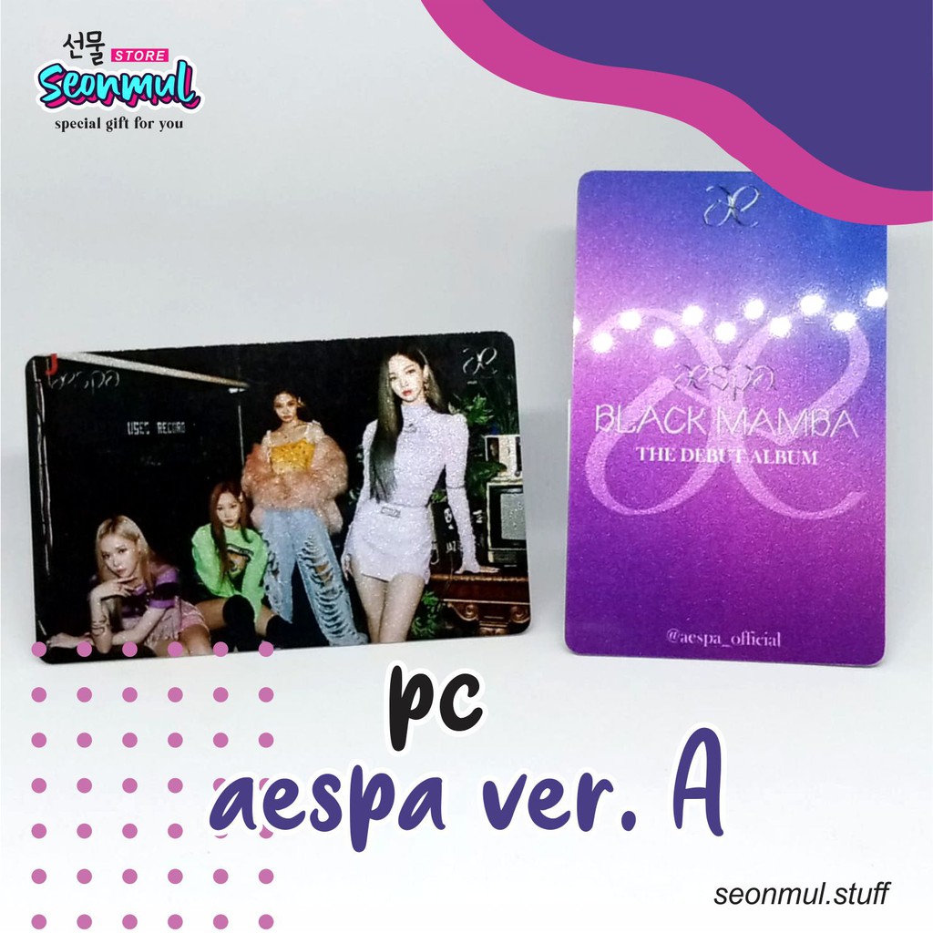 TERMURAH!!! PHOTOCARD PC AESPA BLACK MAMBA