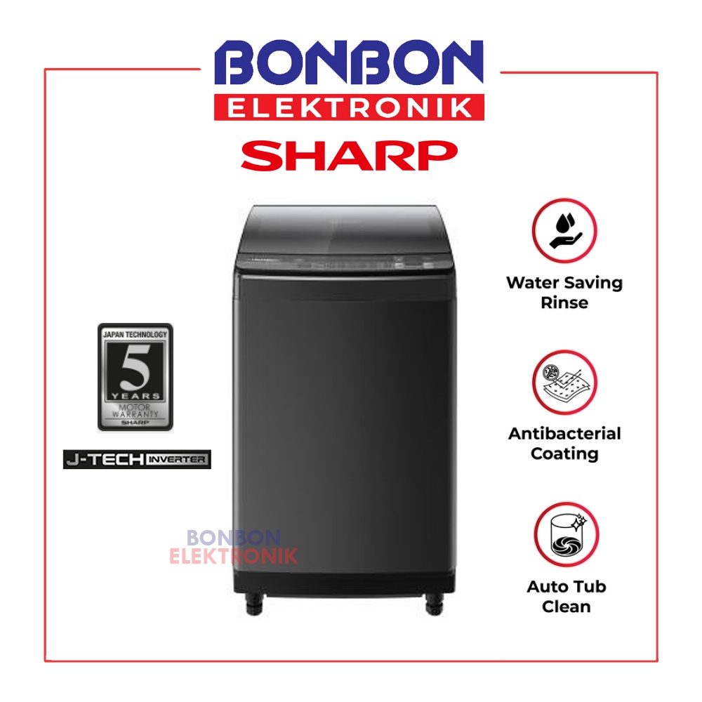 Sharp Mesin Cuci 1 Tabung 8.5KG ES-M8500XT-SA / ESM 8500 XTSA / 8500XT