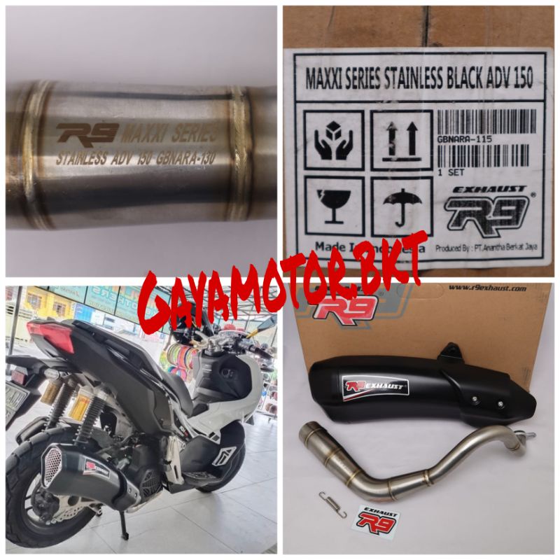 KNALPOT R9 ORIGINAL HONDA ADV 150 MAXXI SERIES