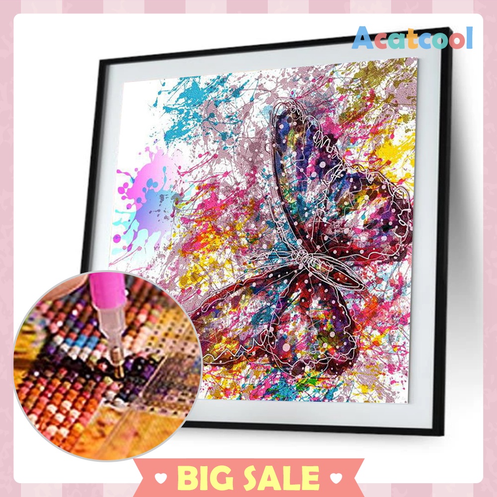 Butterfly 5D Full Drill Diamond Painting Embroidery DIY Cross Stitch Decor