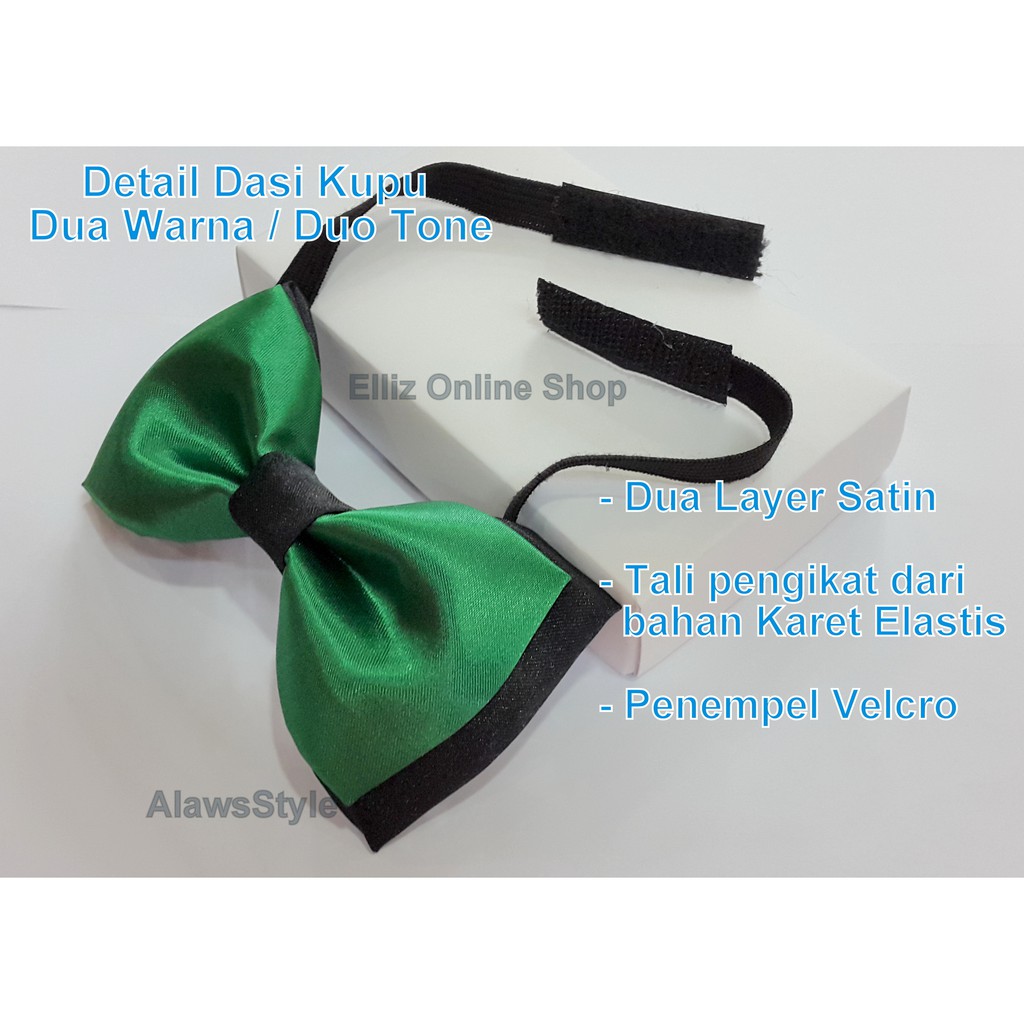 Dasi kupu kupu duo tone / dua warna - dual layer - remaja sampai dewasa