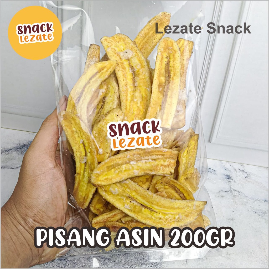 

Kripik PIsang Asin 200gr Gurih Murah /Kripik Pisang Kepok Gurih Tipis Keripik Pisang Asin Gurih Lampung LEZATE SNACK