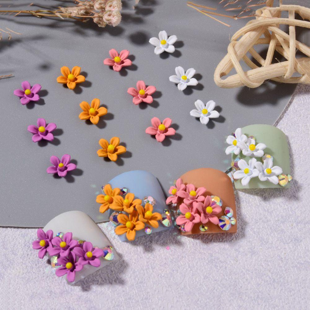 AUGUSTINA Agustina Bunga Nail Art Perhiasan Wanita Jepang Manicure Charm Frosted DIY Nail Art Aksesoris