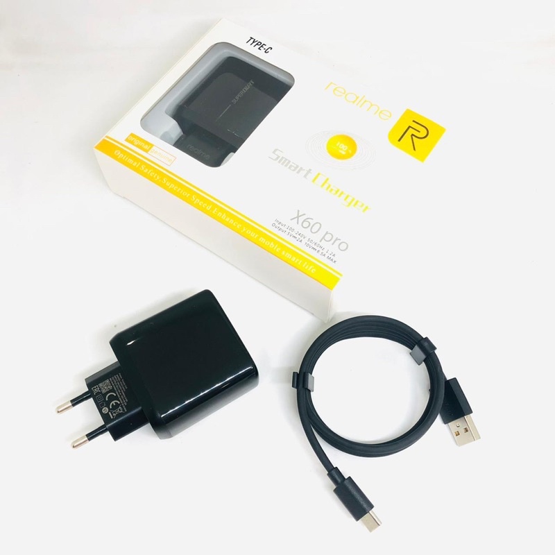 GROSIR CHARGER BLACK SERIES REALME X50 Pro X60Pro MICRO TYPE C 65w SMART CHARGER