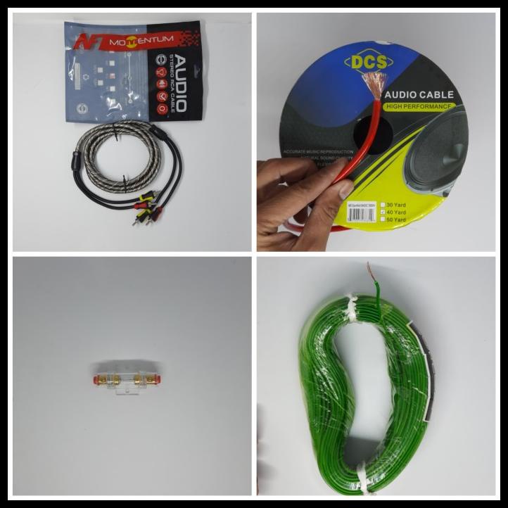 Kabel Set Audio Mobil Untuk Instalasi Subwoofer Aktif