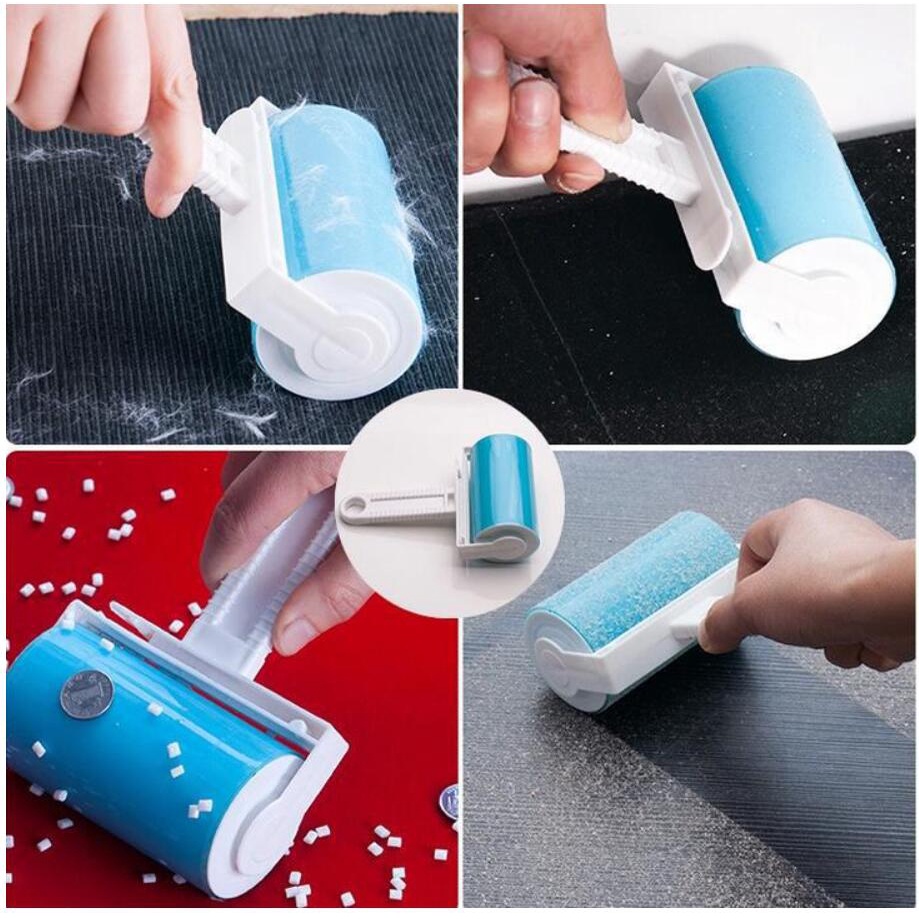 Pet Hair Remover Fur Remover Pet Roller Bulu Kucing Tidak Perlu Refill Stick Roller Sticky Lint Brush Roller Sikat Pengangkat Serat Di Pakaian （Warna Acak）