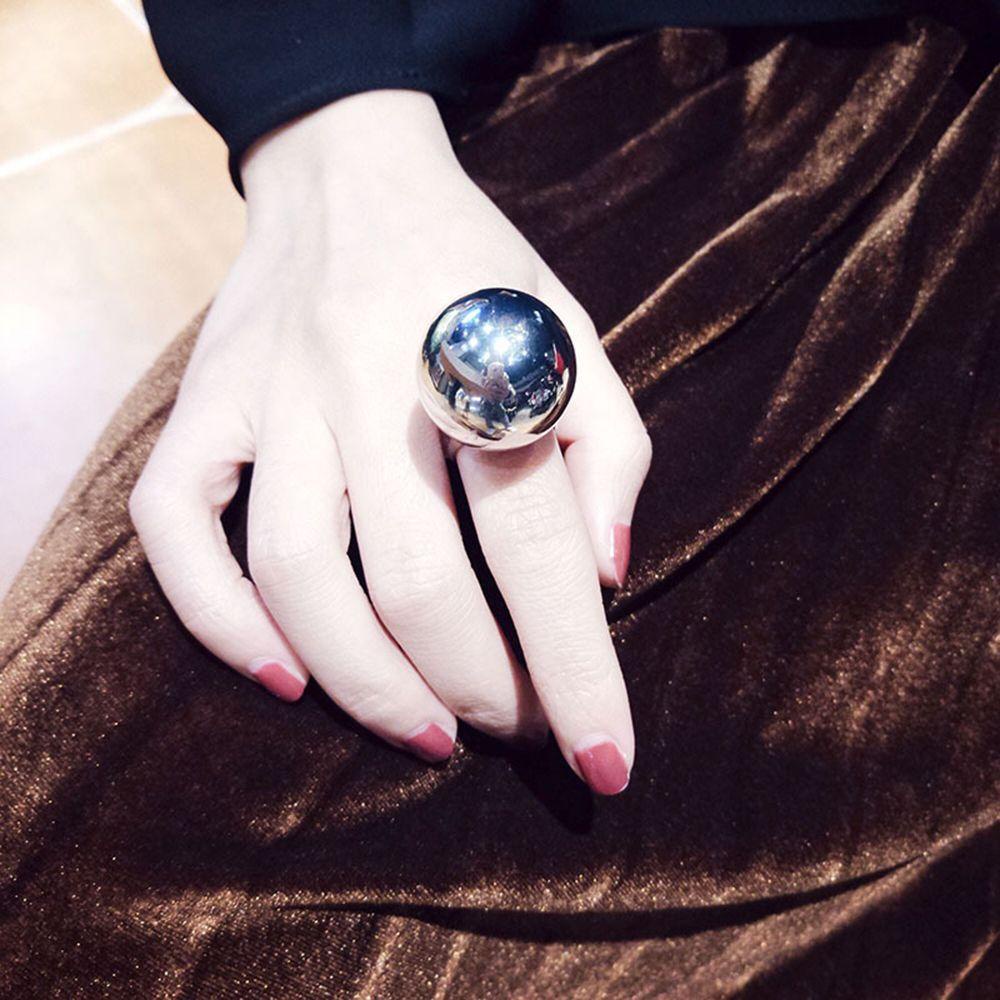 Cincin Warna Emas Dan Silver Dapat Disesuaikan Untuk Wanita