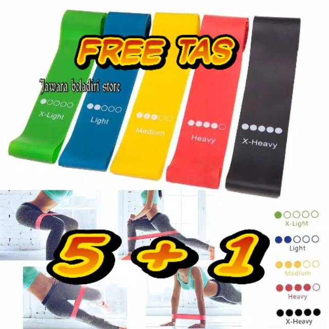 (MAINANKYU)  ORIGINAL Resistance Band Fitness, Yoga dan Gym LOOP