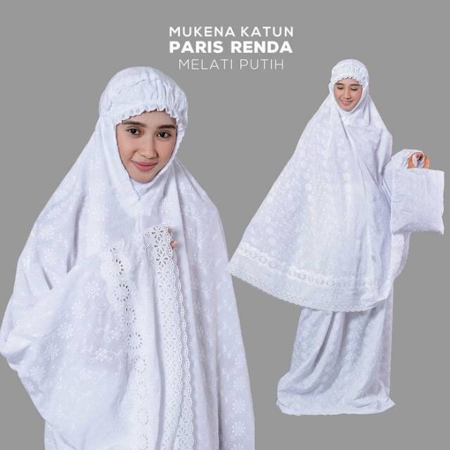 Mukena katun paris remple melati best seller