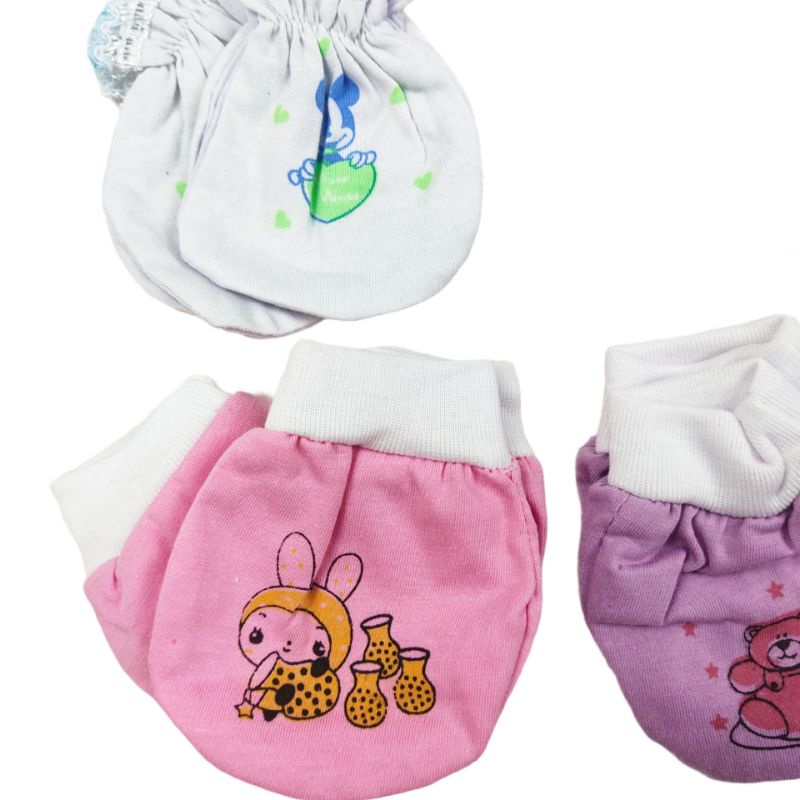 1 Set Sarung tangan dan kaos kaki anak bayi baby baru lahir murah warna dan putih PETIT