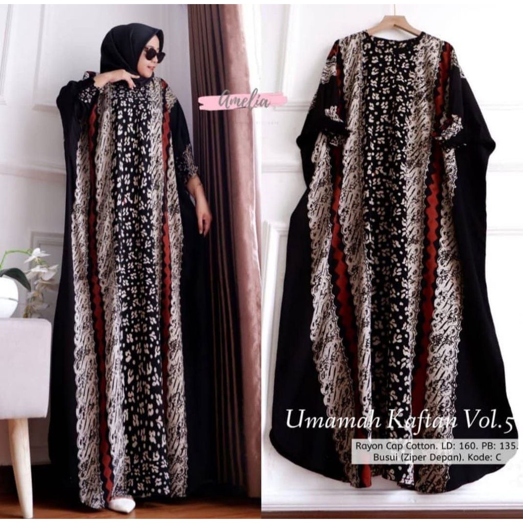 DASTER KAFTAN JUMBO LD 160 CM DASTER ARAB KELELAWAR LENGAN PANJANG PB 138 TIEDYE CAP BUSUI-20 kaftan cap