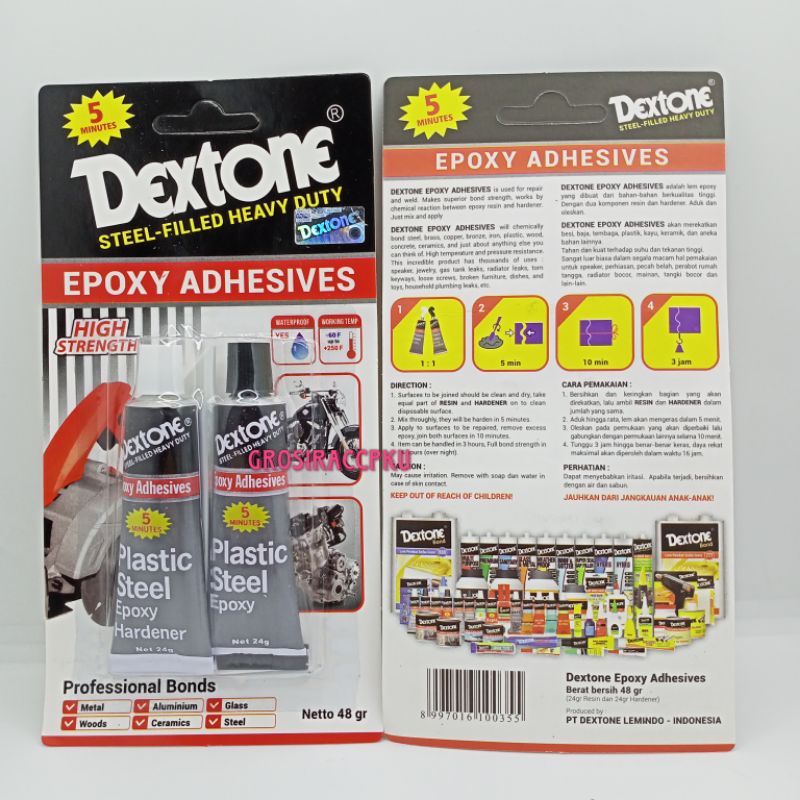 Lem Besi 5 Menit Dextone Destronk 48 gram murah meriah