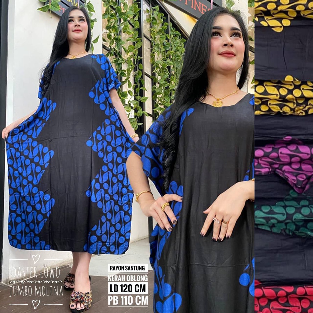 Daster Jumbo Wanita Kelawar Lowo Bahan Rayon