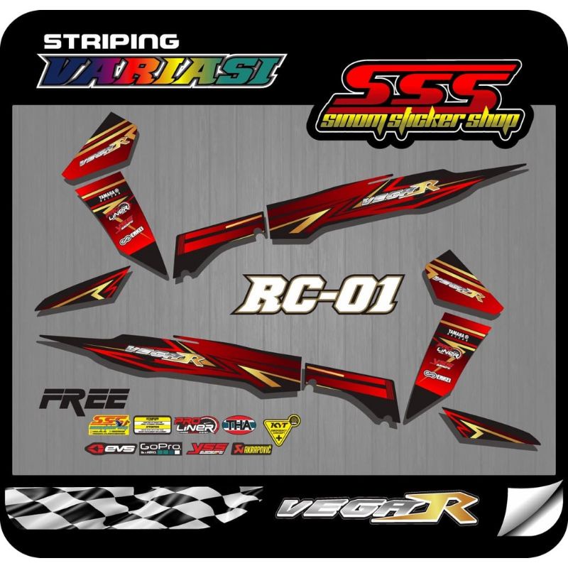 STRIPING VARIASI VEGA R NEW TAHUN 2006-2009 KODE RC-01"