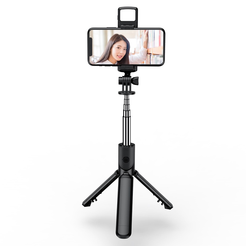 Tongsis Tripod Bluetooth 4 In 1 dengan remote control Portable Flexible Selfie Stick 360º