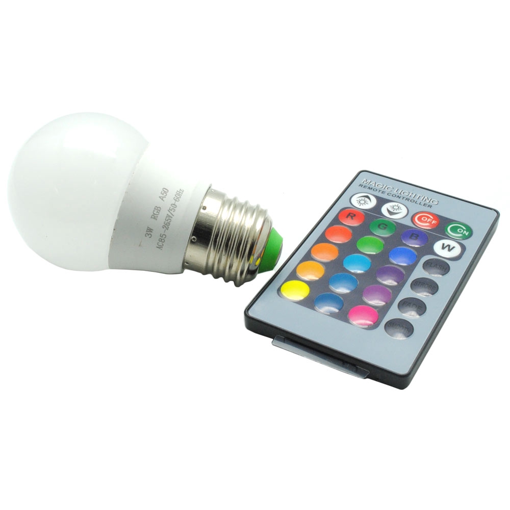 TAFFLED-BONDA Lampu Bohlam RGB dengan Remote Control E27 3W - B2 - PTH